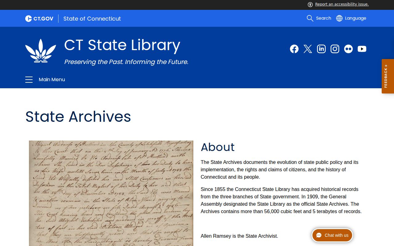 Connecticut State Archives access for older Stamford arrest and mugshot records
